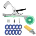 Pflanzenbindemaschine Bindegerät Set mit blauen Bändern und Klammern für Gemüsegarten - Set mit 10 blauen Bändern