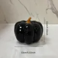 Black mosaic glass pumpkin disco ball Halloween party tabletop decoration photo prop - 13cm Pumpkin / Black