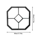 Zwarte plastic bestratingsmal beton tuin vloer DIY pad maker 40x40cm gereedschap - Q Nieuwe Stijl