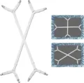 Cinghie elastiche regolabili per lenzuola clip di fissaggio per coprimaterasso casa - 4 Clip (2 pz/pacco) / Bianco