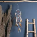 Weißer Spitzen Drei-Ring Federn Traumfänger Ethno Stil Wandbehang Dekoration Neu - Weißer Spitzen-Stil (7008H)