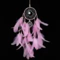 Pink Feather Dream Catcher Wall Hanging Decor Bedroom Ornament Gift Craft Items Art - 7033C Pink DIY Material Kit