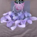 Handmade purple feather dream catcher wall hanging home bedroom decor student gift - 7033D Purple DIY Material Kit
