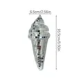 Ornamento sospeso a sfera disco gelato argentato, decorazione festa specchio brillante. - Tutto Argento