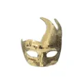 Gold disco mosaic mask, sparkling party masquerade half face mask for Halloween and cosplay. - Gold