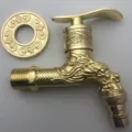 Dekorative Zinklegierung Outdoor Garten Drachen Wasserhahn antike Schnitzerei fur Waschmaschine. - Goldener Drache - Griff