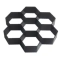 Zwarte hexagonale kunststof betonnen tuinpadmal DIY bestratingsgereedschap voorerf - Straatvorm G 30x30