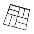 DIY tuin beton bestrating mal, zwarte kunststof vloer stempel raster voor tuinpad constructie. - Straatvorm E 40x40