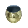 Secchiello per ghiaccio palla disco oro vaso di fiori mosaico riflettente festa 28cm - Oro