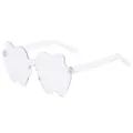 Klare rahmenlose Geleefarbe Party Sonnenbrille, transparenter Rahmen Mode Brille für Damen und Herren. - Transparent