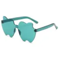 Grüne rahmenlose Jelly Sonnenbrille, einzigartige unregelmäßige Wolkenform, Party Brille. - Grün