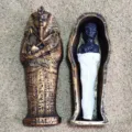 Ägyptischer Pharao Sarkophag und Mumie Kunstharz Figur Set Heim Dekoration Ornamente - Mumie Sarg / Bronze