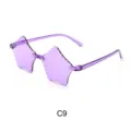 Kinder rahmenlose Stern Sonnenbrille, lila Bonbon Farbe süsse Kinder Sonnenbrille neu. - Lila