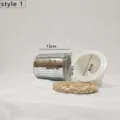 Maceta colgante con espejo disco cesta colgante planta de vidrio reflectante 13cm - Estilo Cilíndrico