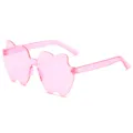 Rosa rahmenlose Gelee Sonnenbrille süße Party Brille trendige Mode Sonnenbrille Damen - Rosa