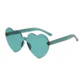 Fashion transparent green heart-shaped sunglasses for kids and party photo props stylish eyewear - Green