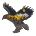 Wooden eagle layered carving decor, creative landscape ornament for home and office 1pc. - Wooden Eagle