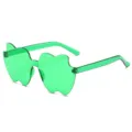 Grüne Gelee-Farbe rahmenlose Sonnenbrille, stilvolle Party-Brille für Damen und Herren, trendy. - Cyan