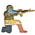 Layered wooden soldier art decor, vintage patriotic military sculpture for home. - Wooden Soldiers