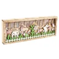 Wooden Layered Easter Bunny Rabbit Forest Shadow Box Tabletop Spring Decor Figurine - Easter Bunny Photo Frame
