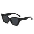 Schwarze Oversized Sonnenbrille für Damen, Vintage Cat-Eye Sonnenbrillen Retro Streetwear. - Schwarzer Rahmen Schwarz Graue Gläser