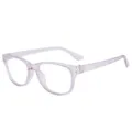 Monturas de gafas ópticas ovaladas rosa transparente elegantes gafas anti luz azul dia - Púrpura Transparente