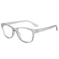 Montura de gafas ovalada transparente Marco antirreflejo azul estilo moda variante - Gris Transparente