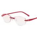 Gafas de Lectura Mujer Anti Luz Azul Sin Montura Ligeras Rojas Vista Principal - 100 / Montura Roja