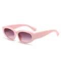 Rosa Vintage Katzenauge Sonnenbrille fuer Damen Herren Trend UV Schutz Retro Brille. - Gelee Rosa