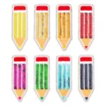 Kleurrijke pailletten potlood geborduurde patches voor kleding DIY naaien glanzende badges. - Potlood Pailletten Geborduurde Patch Set / Volledige Set (8 Stuks)