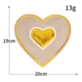 Large heart-shaped sequin embroidered patch velvet clothing DIY accessory for sewing crafts. - M1531 / Gray