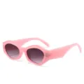 Rosa unregelmäßige Rahmen Sonnenbrille mit modischem Farbverlauf für Damen Alltag. - Gelee Rosa
