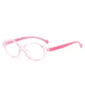 Kinder Blaulichtfilter Brille rosa Vollrand leicht komfortabel fuer Online Unterricht - Transparentes Rosa