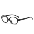 Kinder schwarze runde Blaulichtfilter Brille leichte Studenten Computer Schutzbrille - Schwarzer Rahmen Schwarzes Bein