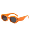 Orange unregelmäßige geometrische Sonnenbrille, modische dicke Rahmen Eyewear für Outdoor. - Oranger Rahmen Schwarzgraue Linse