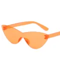 Orange Jelly Sonnenbrille rahmenlose einteilige Cat Eye Brille Damen und Herren Sommer - Orange