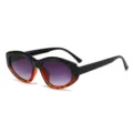 Retro Katzenauge Sonnenbrille Damen Herren lila Farbverlauf Gläser UV Schutz Sonnenbrille - Schwarz-Tortoise Rahmen Verlaufs-Grau Glas