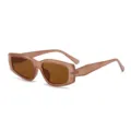 Chique zonnebril voor dames met dik vierkant montuur, hippe retro stijl en uv-bescherming. - Gelee Thee