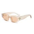 Vintage transparente Katzenauge Sonnenbrille Damen Herren Mode UV-Schutz Trend Brille - Hellbrauner Rahmen Braune Gläser