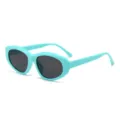 Hellblaue Sonnenbrille mit dickem Gestell, Retro Cat-Eye UV400 Sonnenbrille Damen Herren. - Apfelgrün