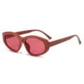 Retro Cat-Eye-Sonnenbrille mit rotem Gestell und pinken Gläsern, stylischer UV-Schutz. - Wassermelonenrot Rahmen Rotes Glas