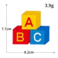 Cute alphabet blocks embroidered patch iron on badge for kids backpack clothing DIY - Letter ABC Blocks(S6522)