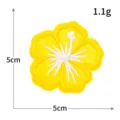 Parche bordado de flor amarilla DIY reparación de ropa insignia termoadhesiva 5x5cm - Amarillo