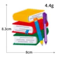 Embroidered book and pencil stack patch cute school iron on badge for backpack decor - Books and Stationery Set(R4744)