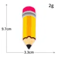 Pencil embroidery patch cute school bag clothes decor yellow variant 9.7x3.3cm DIY accessory - Pencil(R4745)