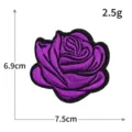 Patch brodé rose violette, appliqué thermocollant pour vêtements DIY taille 6.9x7.5cm. - H0527