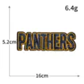 Κεντημένο μπαλώματα με πούλιες Panthers, λαμπερό υφασμάτινο αυτοκόλλητο για ρούχα και καπέλα. - Έμβλημα PANTHERS (M1450)