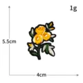 Gelbe Rose Stickerei Aufnäher Kleidung Zubehör DIY Reparatur Abzeichen Applikation 5.5x4cm - H0699