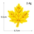 Parche de hoja de arce con lentejuelas doradas bordado accesorio de bricolaje 9.5x8.7cm 2.4g - M1559 amarillo