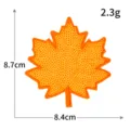 Toppa ricamata con foglia d'acero in paillettes arancioni per vestiti, 8.7x8.4cm, 2.3g. - M1545 arancione